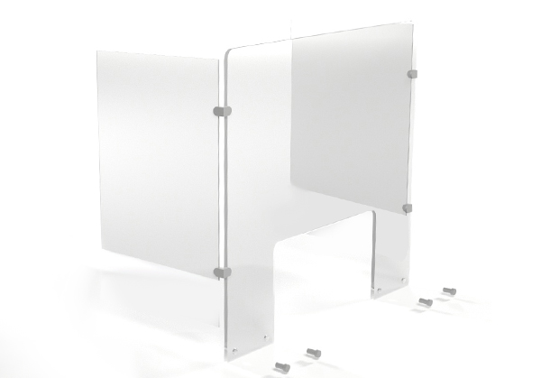 Surface Mounted Safety Shield with Walls 1 - B